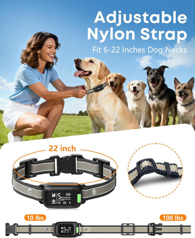 2-in-1 Dog Shock & Bark Collar with Remote I 4500FT Waterproof