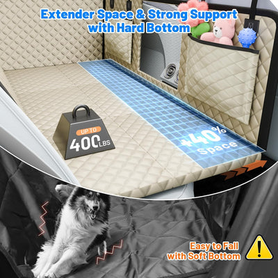 Dog Car Seat Cover Hard Bottom Extender