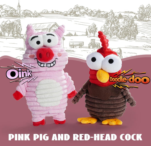 Squeaky Critter Dog Toys 5-Pack