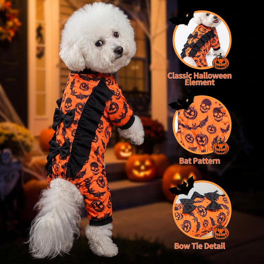 Pumpkin Bat Halloween Dog Pajamas