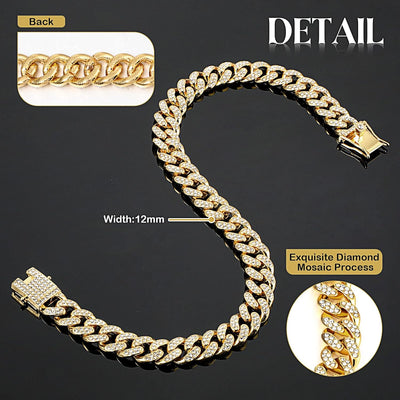 Gold Cuban Link Dog Chain Collar
