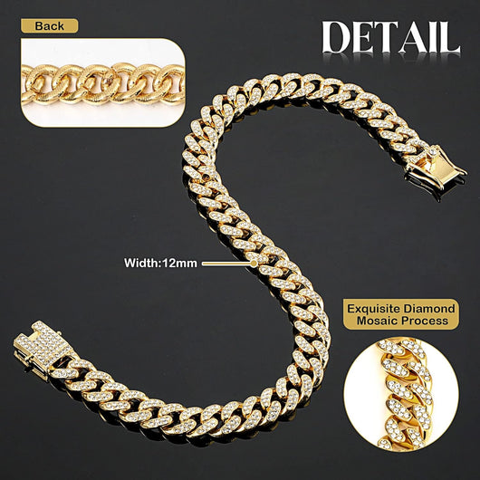 Gold Cuban Link Dog Chain Collar