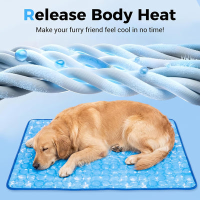 Green Cooling Dog Mat For Summer Comfort