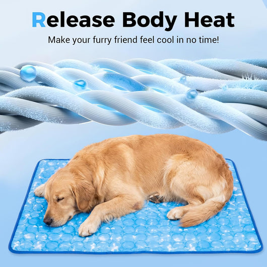 Green Cooling Dog Mat For Summer Comfort