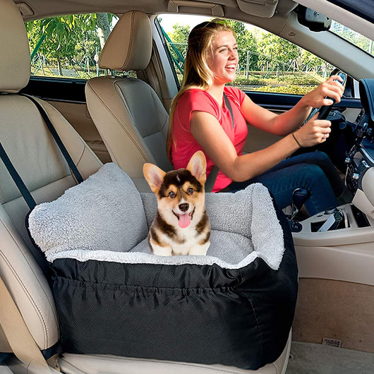 Cozy Washable Dog Car Booster Seat Bed