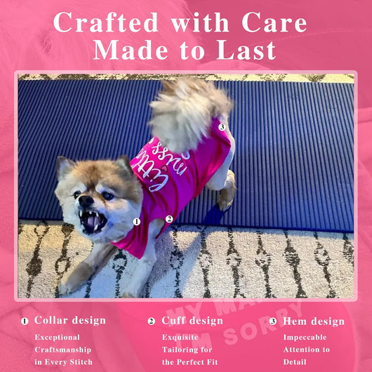 Dog Apparel Cotton Shirt I Cute Corgi Print Sleeveless Vest