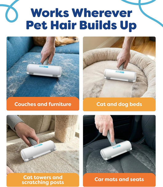 Portable Reusable Pet Hair Removal Roller Tool