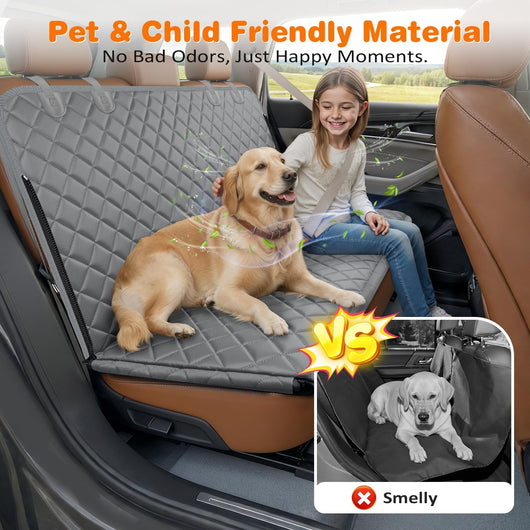 4-In-1 Dog Car Seat Cover With Breathable Mesh Window