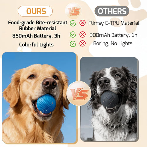 Smart Interactive Dog Ball I Rechargeable LED