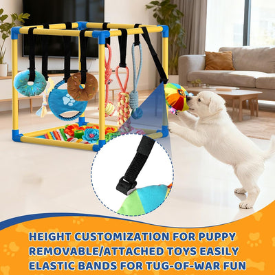 Interactive Puppy Play Gym With Snuffle Mat Toys