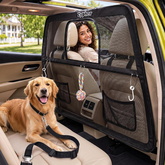Dog Car Barrier Mesh Divider Travel Safety