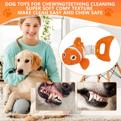 Squeaky Clownfish Tug Toy for Interactive Play