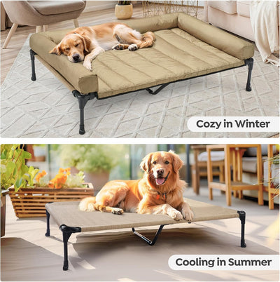 Veehoo Cooling Dog Mat With Bolster Cushion