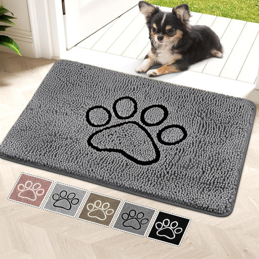 Super Absorbent Dog Door Mat I 30"x20" Washable