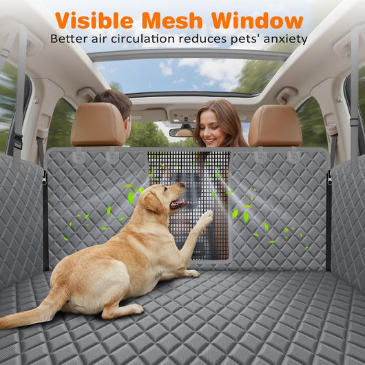 4-In-1 Dog Car Seat Cover With Breathable Mesh Window