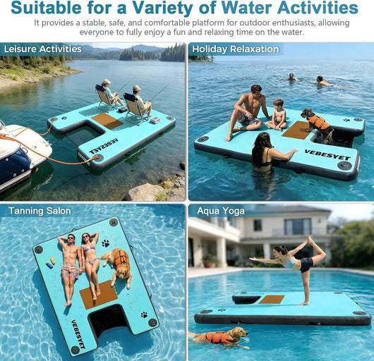 Inflatable Dog Ramp Floating Dock Safety Platform