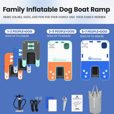 Inflatable Dog Boat Ramp for Safe Swimming
