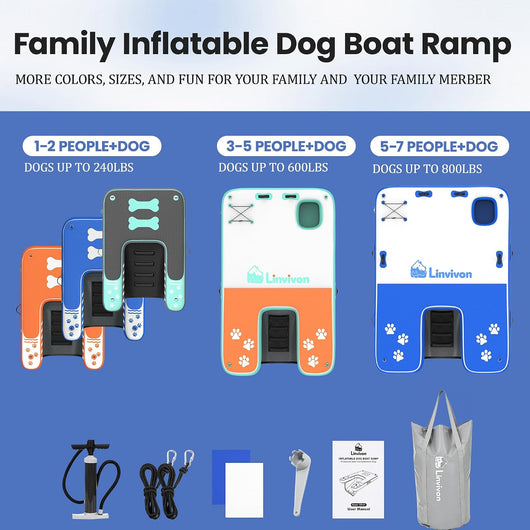 Inflatable Dog Boat Ramp for Safe Swimming