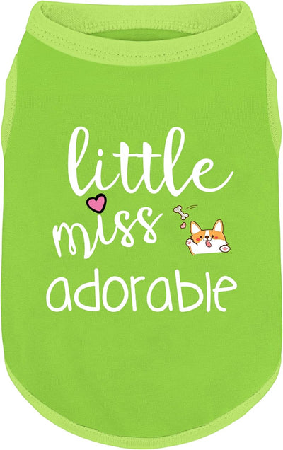 Dog Apparel Cotton Shirt I Cute Corgi Print Sleeveless Vest