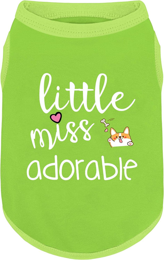 Dog Apparel Cotton Shirt I Cute Corgi Print Sleeveless Vest
