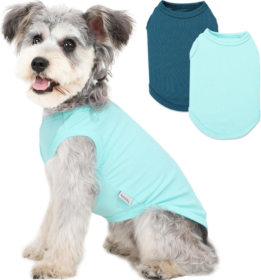 2 Pack Dog Shirts | Summer Dog Clothes | Soft Puppy Tank Tops