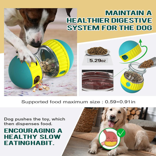 Adjustable Dog Treat Dispensing Puzzle Toy Ball