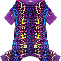 Rainbow Leopard Velvet Dog Pajamas