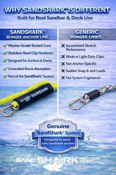 Shock-Absorbing Boat Bungee Dock Line With Clip