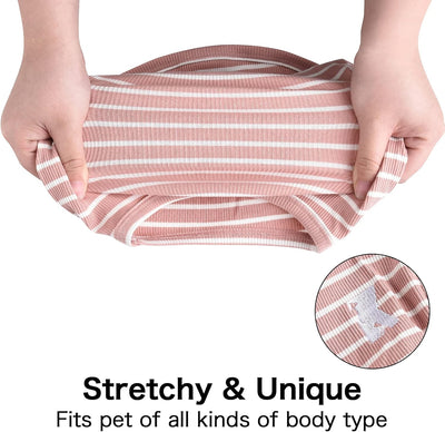 2 Pack Dog Stripe Shirts | Breathable Pet Vest | Soft Dog Clothes