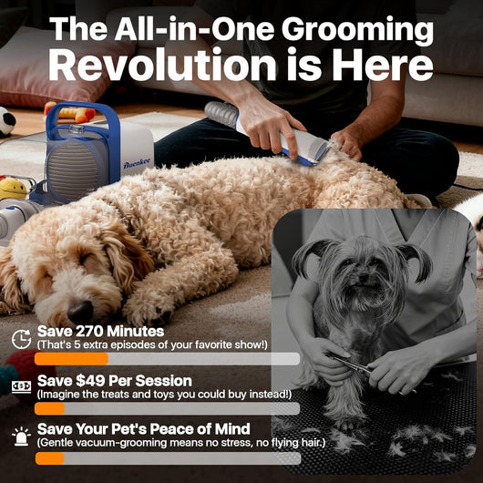 buenkee Dog Grooming Vacuum Clipper Kit