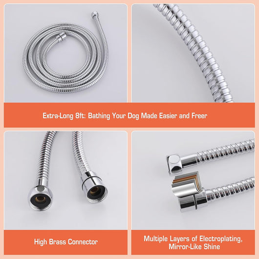 Dog Shower Attachment for Fast Indoor Bath
