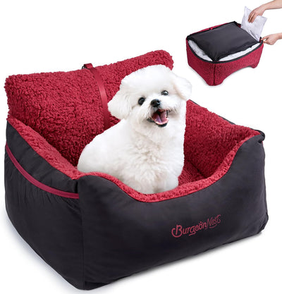 Cozy Washable Dog Car Booster Seat Bed