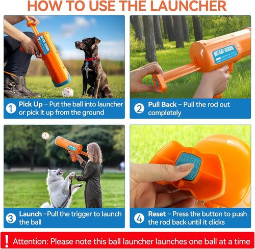 Dog Ball Launcher With 3 ETPU Balls
