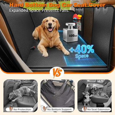 Hard Bottom Dog Car Seat Cover With Mesh Window
