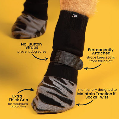 Non-Slip Dog Socks for Hardwood Floor Traction