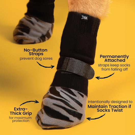 Non-Slip Dog Socks for Hardwood Floor Traction