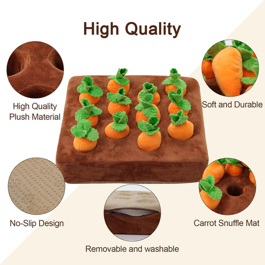 Interactive Carrot Snuffle Mat for Bored Dogs