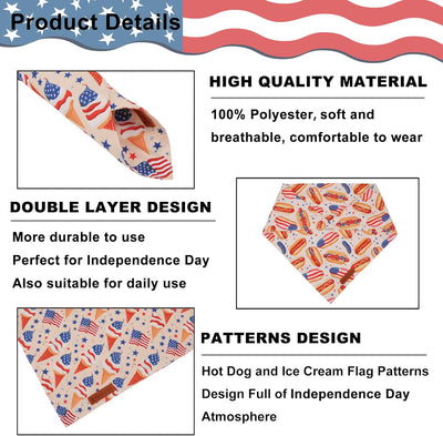 Patriotic Picnic Dog Bandana Two-Pack for Celebrations