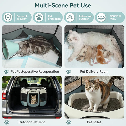 Portable Puppy Playpen For Indoor Outdoor Use