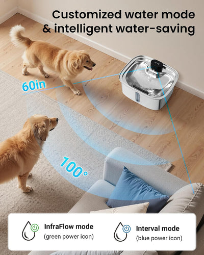 Smart Stainless Steel Dog Water Fountain System