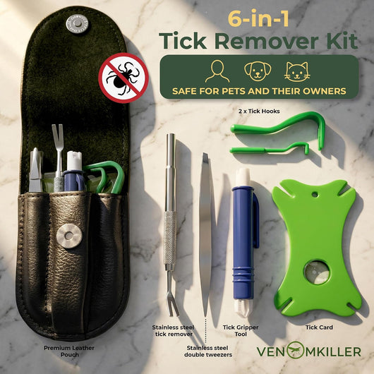 6-in-1 Tick Remover Kit for Dogs Cats
