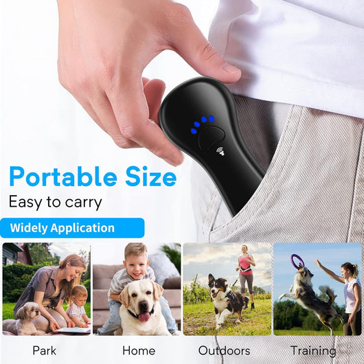 Rechargeable Ultrasonic Dog Bark Deterrent I No Shock Trainer