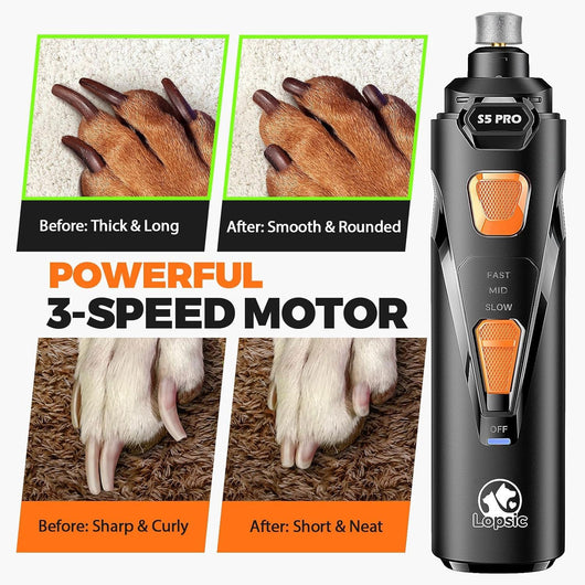 Quiet LED Dog Nail Grinder Grooming Kit
