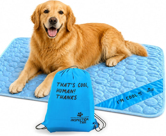 Cooling dog mat for travel and summer heat relief