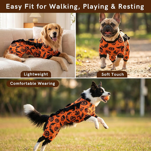 Pumpkin Bat Halloween Dog Pajamas