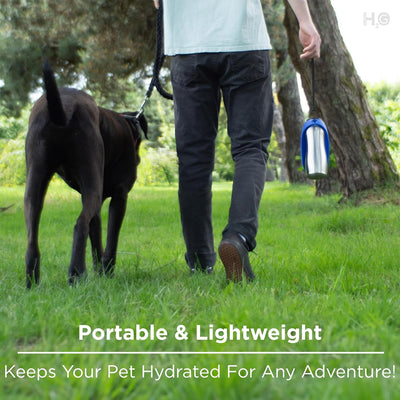 Dog Water Bottle with Collapsible Travel Bowl
