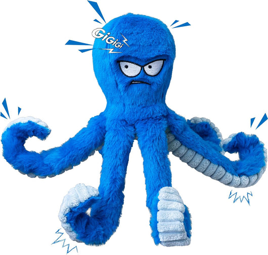 Durable Squeaky Octopus Plush Toy