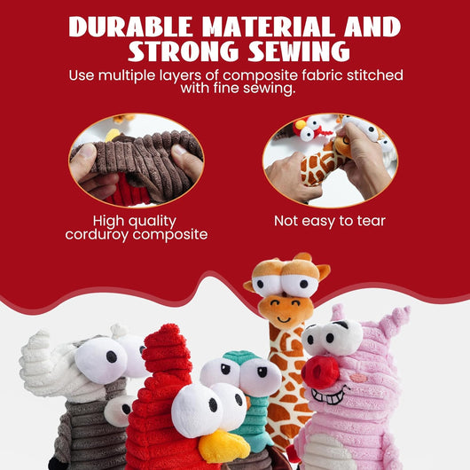 Squeaky Critter Dog Toys 5-Pack