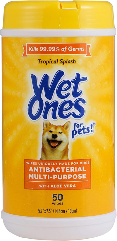 Antibacterial dog wipes for daily grooming