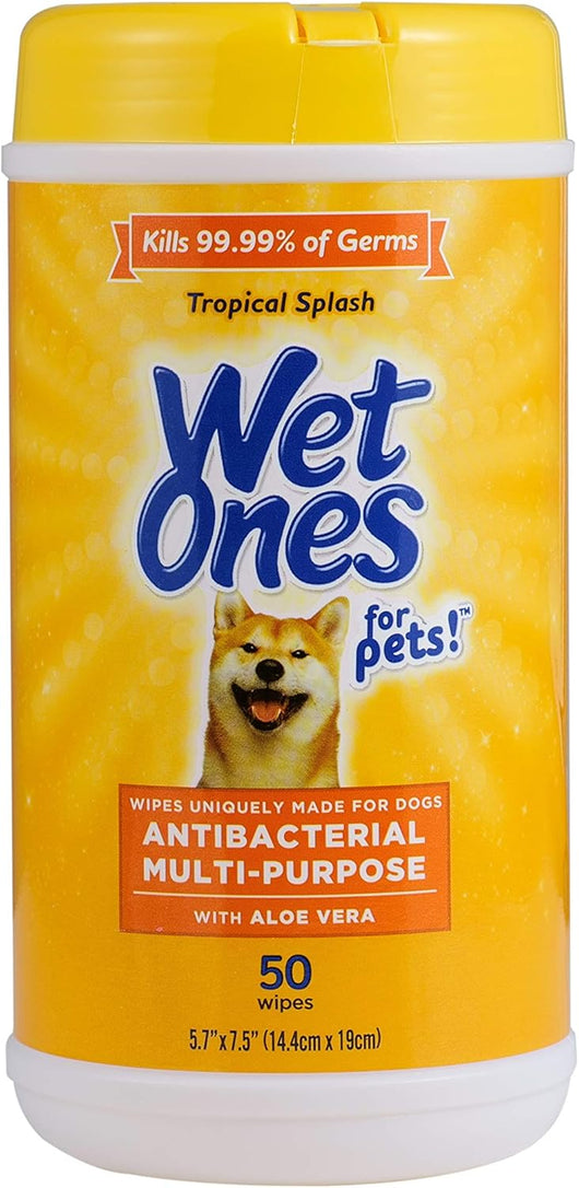 Antibacterial dog wipes for daily grooming